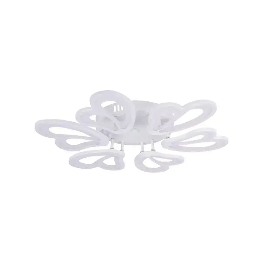 LED -csillár Virág 72W távirányítóval, 6 szirm, hideg/forró/semleges fény, fehér, fehér