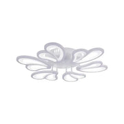 LED -csillár Virág 72W távirányítóval, 6 szirm, hideg/forró/semleges fény, fehér, fehér