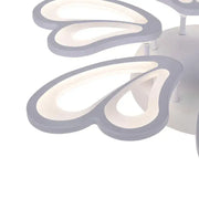LED -csillár Virág 72W távirányítóval, 6 szirm, hideg/forró/semleges fény, fehér, fehér