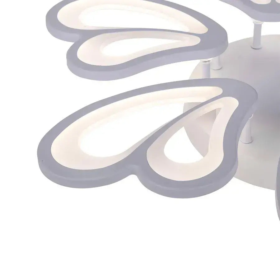 LED -csillár Virág 72W távirányítóval, 6 szirm, hideg/forró/semleges fény, fehér, fehér