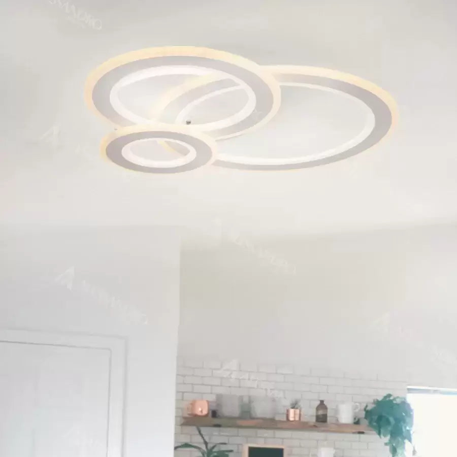 LED LED Kylie 77W, 3 kör, hideg/forró/semleges fény, fehér