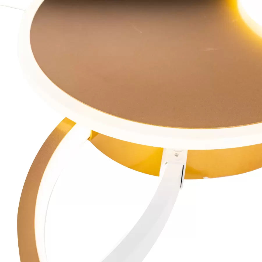 LED -csillár Killian 80W távirányítóval, 4 kör, hideg/forró/semleges fény, under, fehérarany