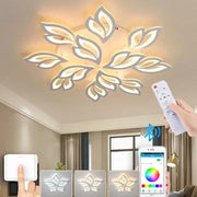 LED -csillár távirányítóval, Lily Lily 150W, 12 elem, hideg/forró/semleges fény, under, fehér