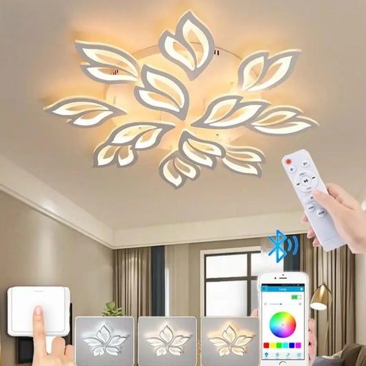 LED -vágy távirányítóval liliom 12 elem hideg/forró/semleges 150W fehér fehér