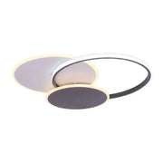 LED -csillár Mensa 144W távirányítóval, 2 kör, hideg/forró/semleges fény, instabil, fekete -fehér