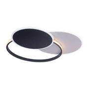 LED -csillár Mensa 144W távirányítóval, 2 kör, hideg/forró/semleges fény, instabil, fekete -fehér