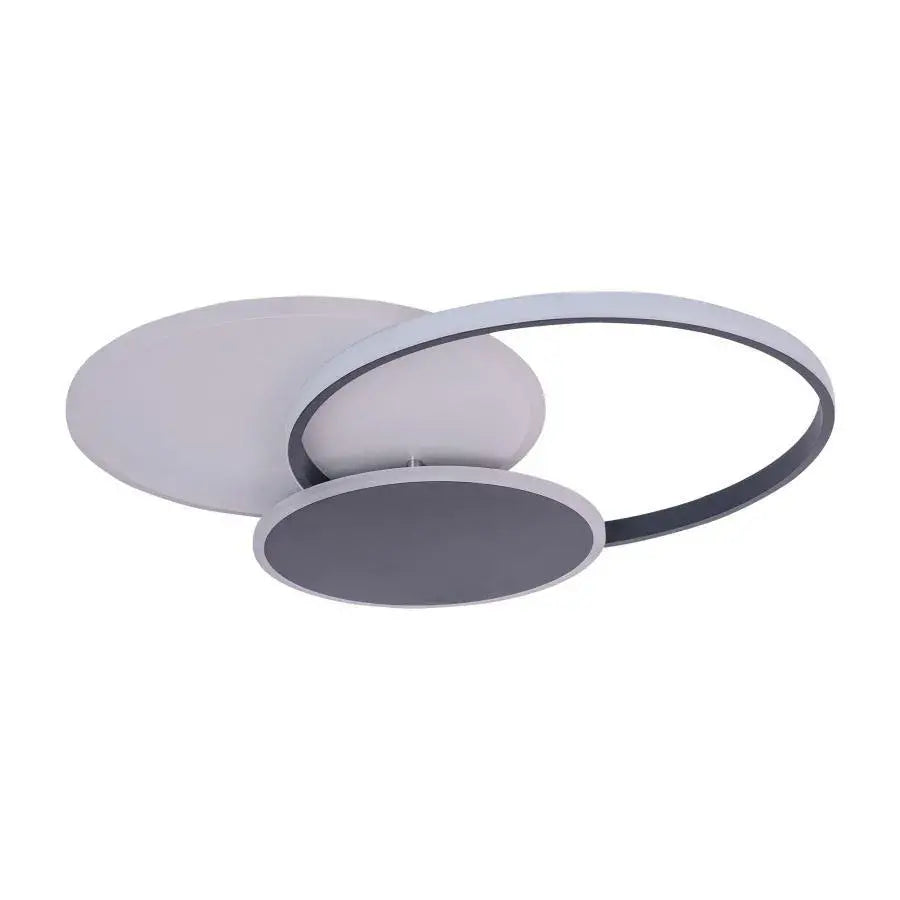LED -csillár Mensa 144W távirányítóval, 2 kör, hideg/forró/semleges fény, instabil, fekete -fehér