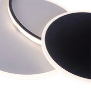 LED -csillár Mensa 144W távirányítóval, 2 kör, hideg/forró/semleges fény, instabil, fekete -fehér