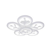 LED -csillár távirányítóval és Daisy 72W kristály, 6 elem, hideg/forró/semleges fény, instabil, fehér