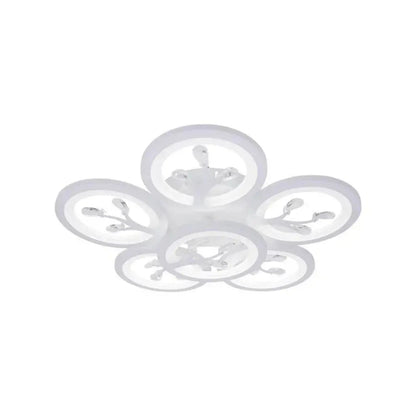 LED -csillár Daisy távirányítóval, 6 elem, 72W, hideg/forró/semleges fény, instabil, fehér kristálytal