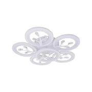 LED -csillár távirányítóval és Daisy 72W kristály, 6 elem, hideg/forró/semleges fény, instabil, fehér