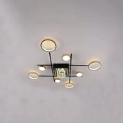 LED -csillár távirányítóval és 168W Misel kristály, 9 elem, hideg/forró/semleges fény, instabil, aranyfekete