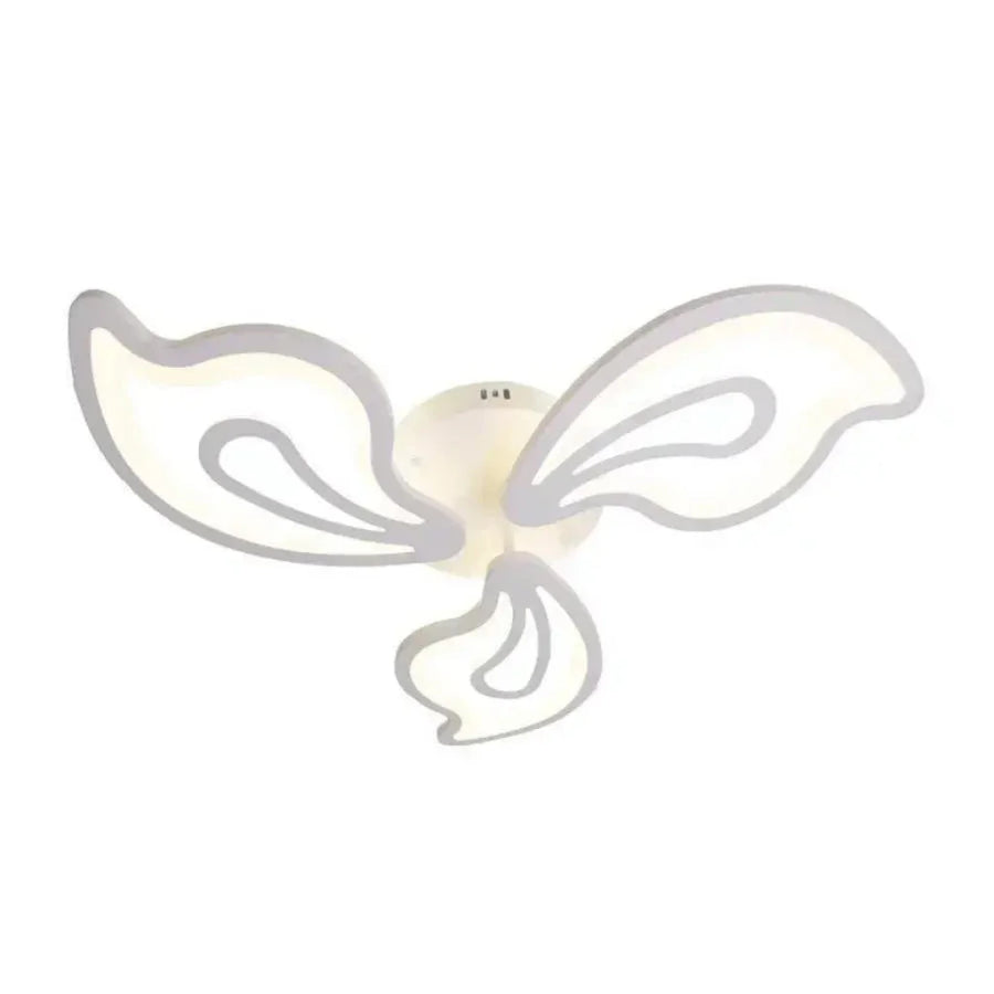 LED -csillár 68W dicsőséges távirányítóval, 3 szirm, hideg/forró/semleges fény, instabil, fehér