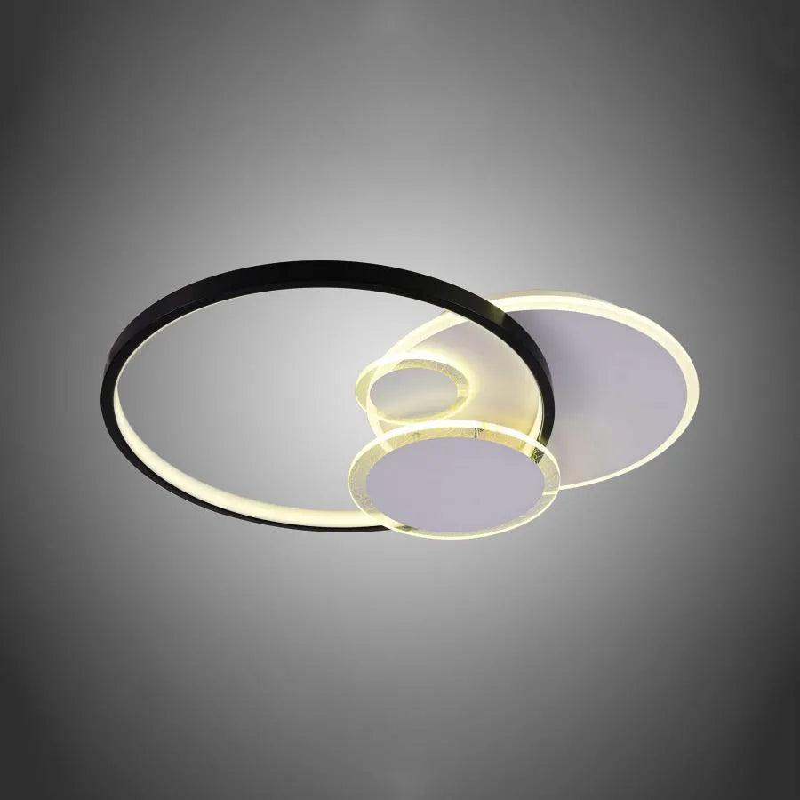LED -csillár Odina 96W távirányítóval, hideg/forró/semleges fény, instabil, fekete