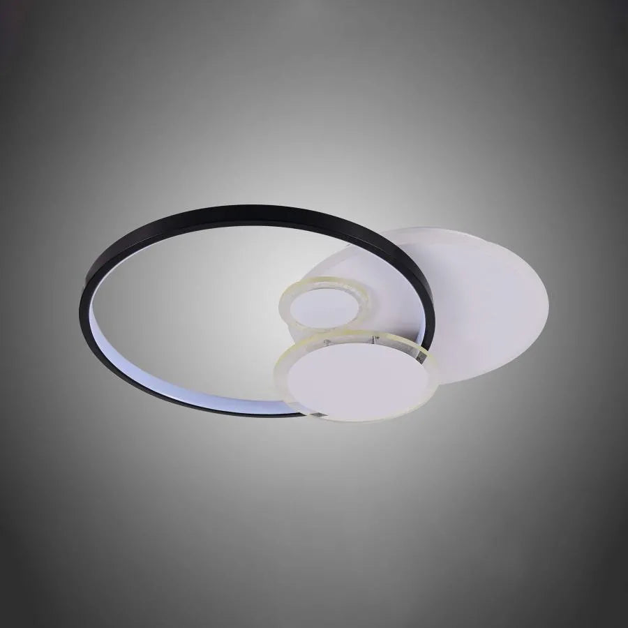 LED -csillár Odina 96W távirányítóval, hideg/forró/semleges fény, instabil, fekete