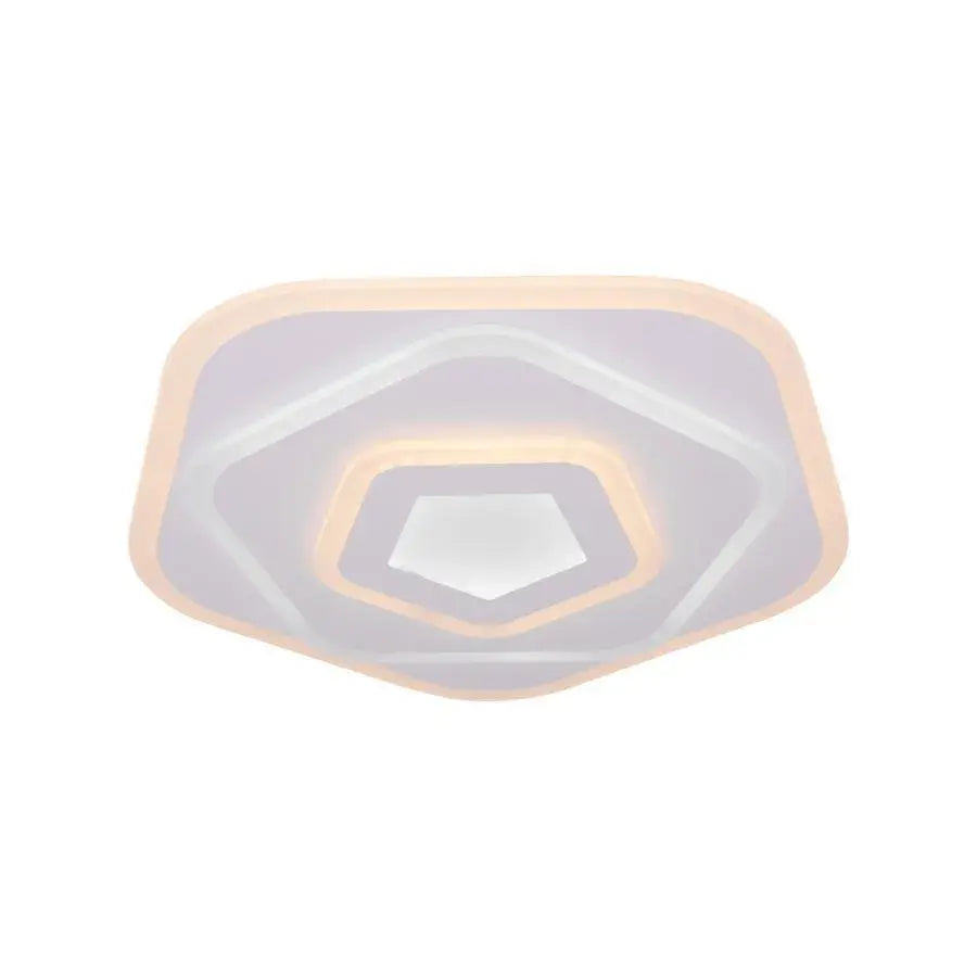 LED LUD Pentagon távirányítóval, 59W, hideg/forró/semleges fény, fehér