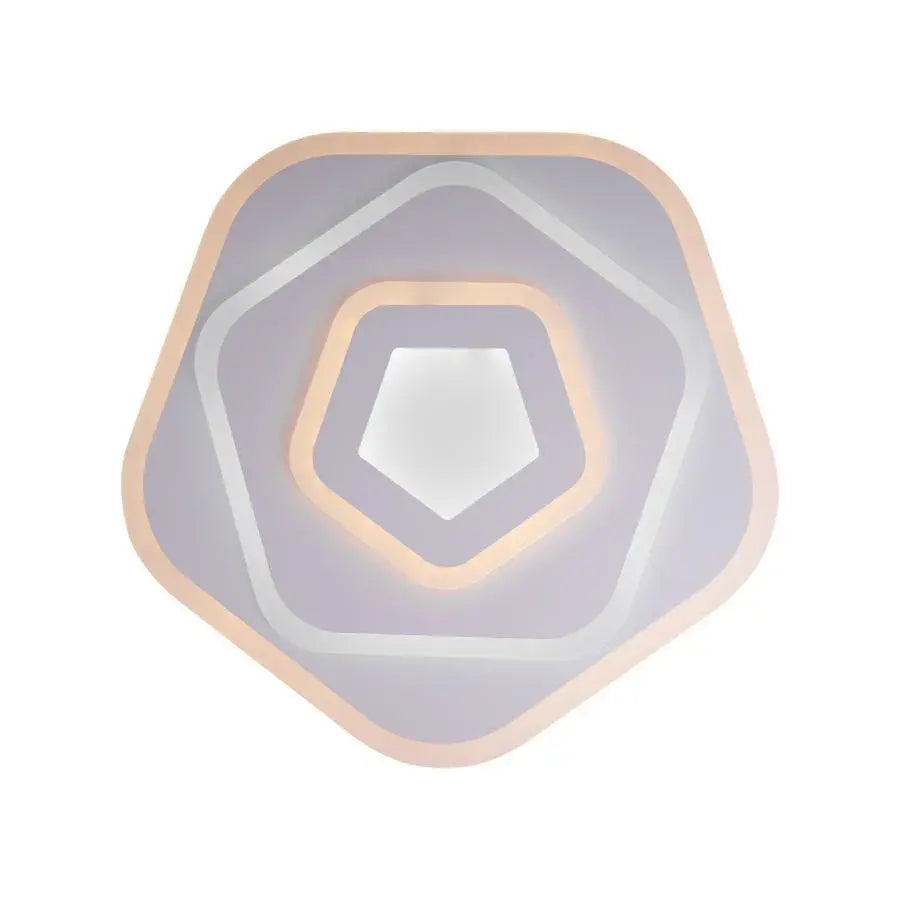 LED LUD Pentagon távirányítóval, 59W, hideg/forró/semleges fény, fehér