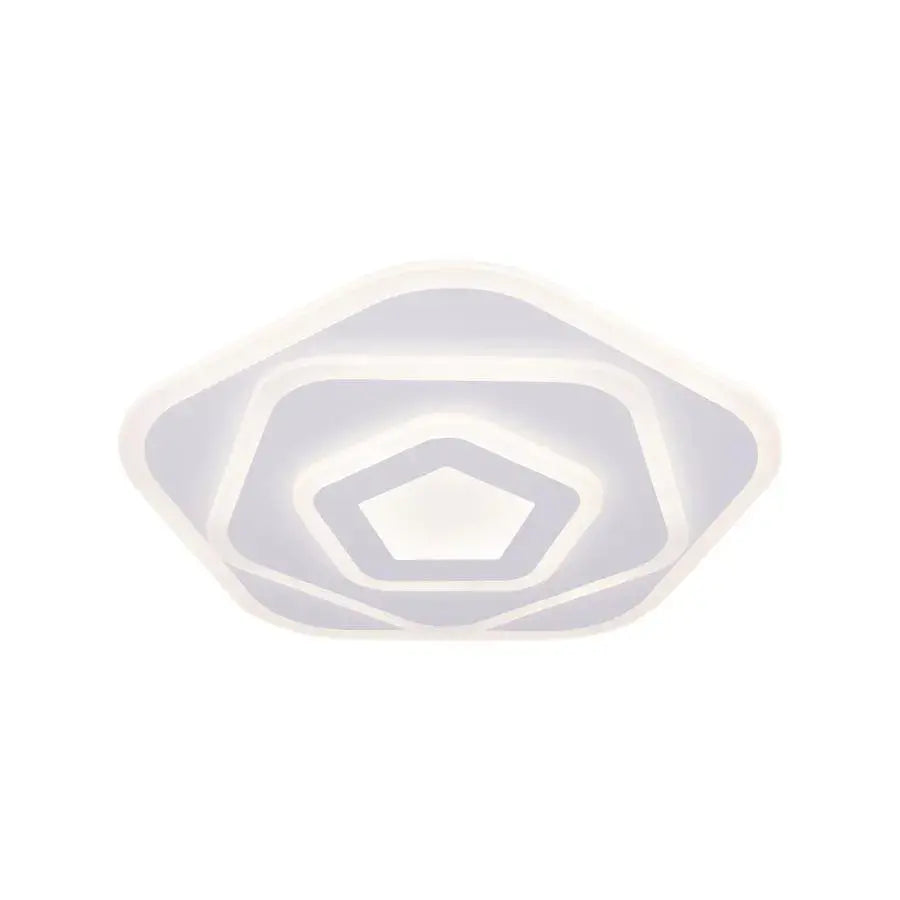 LED LUD Pentagon távirányítóval, 59W, hideg/forró/semleges fény, fehér