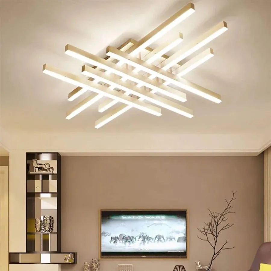 LED -csillár Mora 160W távirányítóval, 8 elem, lineáris, hideg/forró/semleges fény, instabil, fehér