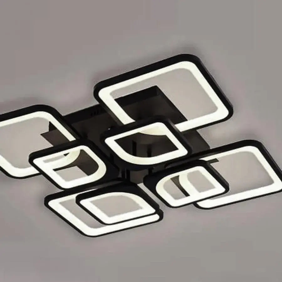 LED -csillár Fely 192W távirányítóval, 8 négyzet, hideg/forró/semleges fény, gerenda, fehér