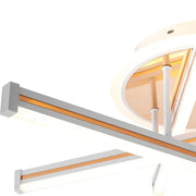 LED -csillár Tamara 96W távirányítóval, 3 elem, lineáris, hideg/forró/semleges fény, instabil, fehérarany