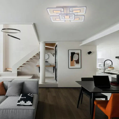 LED -vágy távirányítóval, Felix, 5 négyzet, 107W, hideg/forró/semleges fény, instabil, fehér