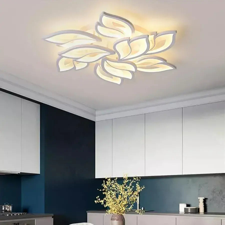 LED -csillár távirányítóval 117W, 9 elem, hideg/forró/semleges fény, instabil, fehér