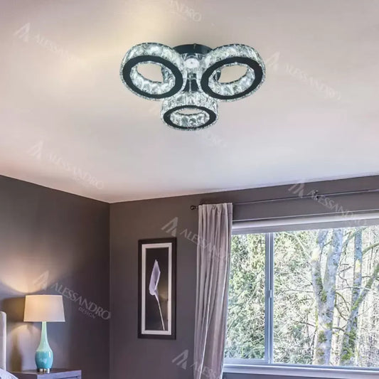 Lust LED kristály távirányítóval Timothy 30W méretű ezüst