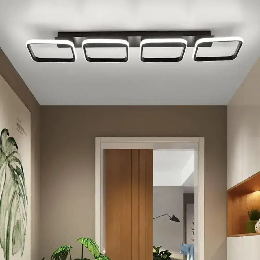 LED LED Vertex rács párhuzamos, 50W, 4 négyzet hideg/forró/semleges, fekete