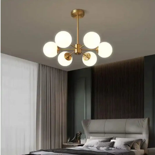 Lust Loft Manor, 6x E27, aranyfehér, fém