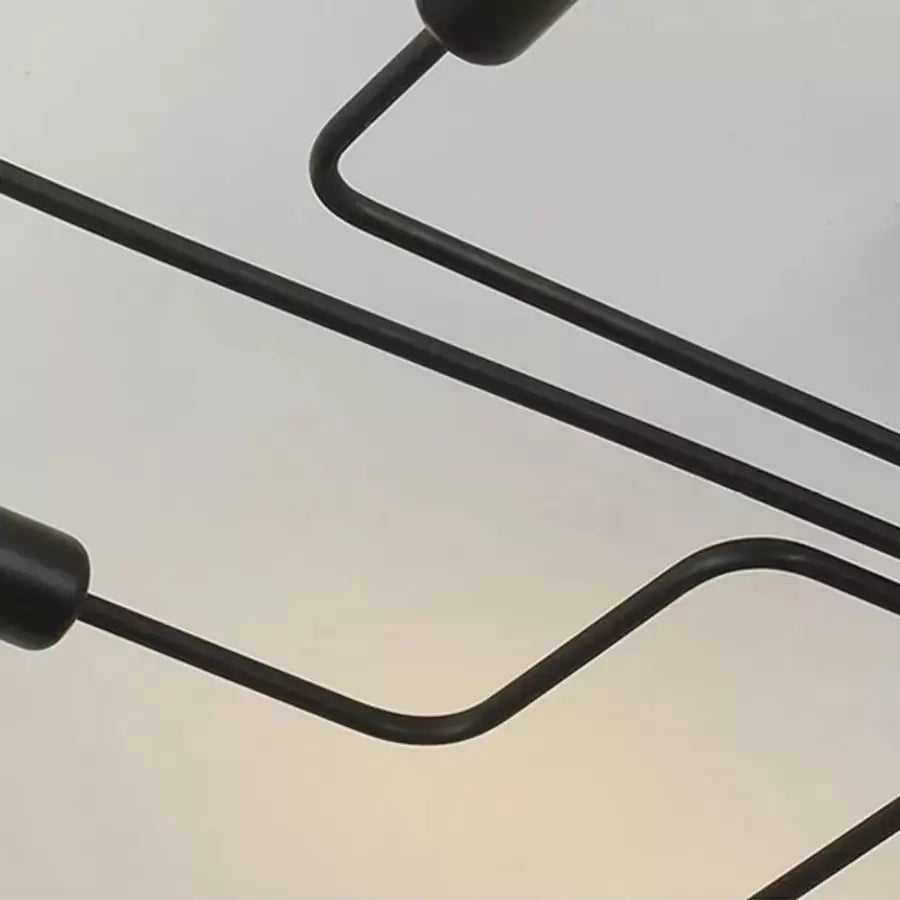 Modernista csillár Hexa 6, 6x E27, Fekete, Modern Design