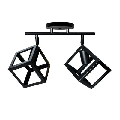 Lustra Cub Shape, Struktur duó, 2xe27, fekete, fém