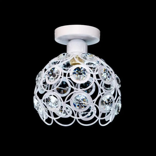 Vera Chandelier, 1*E27, fehér, fém és kristály