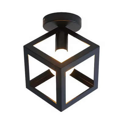 Lustra Cub forma - Struktur Mono, 1x E27, fekete, fém