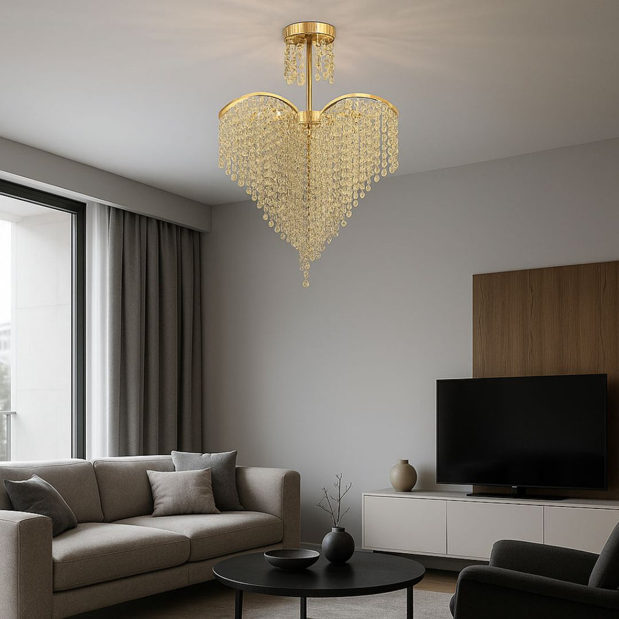 Crystal Chandelier Conwy Eleganza, 4xe27, 47 cm átmérőjű, arany