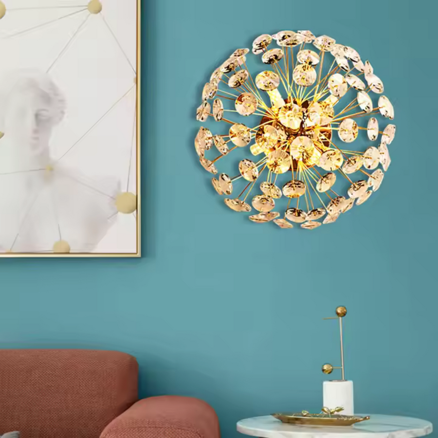 Crystal Chandelier Minue, 4x G9, 35 cm átmérőjű, fényes arany