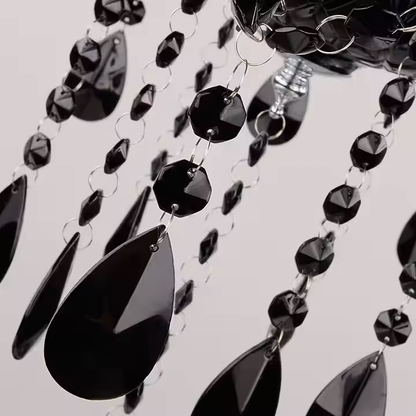 Alnwick Crystal Chandelier Eleganza, 5xe14, 48 cm átmérőjű, fekete, állítható magasság