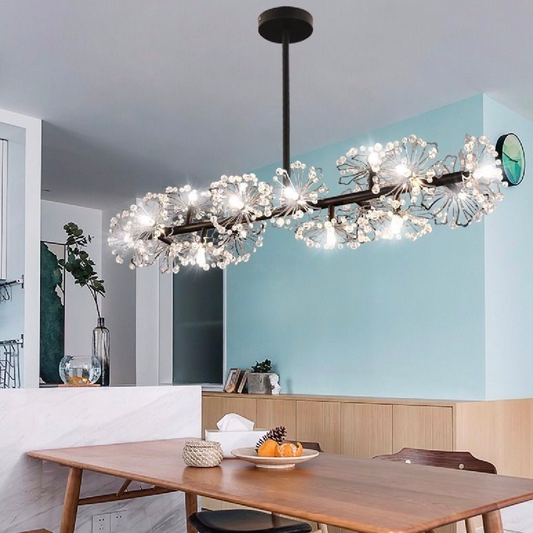 Cryordano Crystal Chandelier Giordano, 16x G4, 120 cm hosszúság, fekete