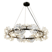 Crystal Chandelier Peterhof Magno, 62 cm átmérőjű, 25xg4, fekete, állítható magasság