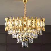 Csillár kristály csillár Hampton Noble 5xe14, 40 cm átmérőjű, fényes arany, állítható magasság