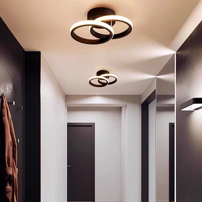 LED LED Elio Celio, 16W, 2 kör, hideg/forró/semleges fény, fekete