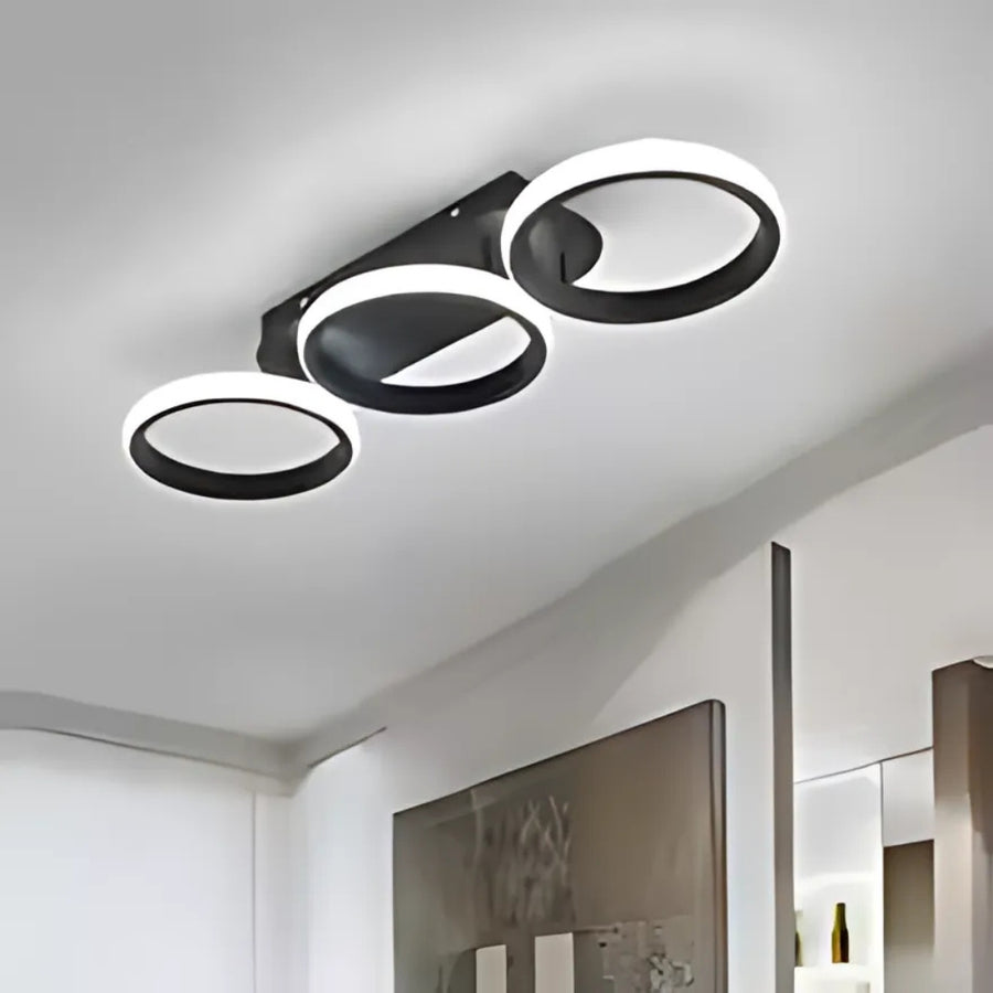 LED LED Elio 24W, 3 kör, lineáris, hideg/forró/semleges fény, fekete