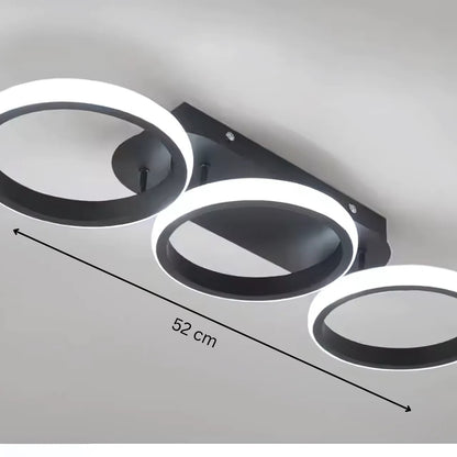 LED LED Elio 24W, 3 kör, lineáris, hideg/forró/semleges fény, fekete