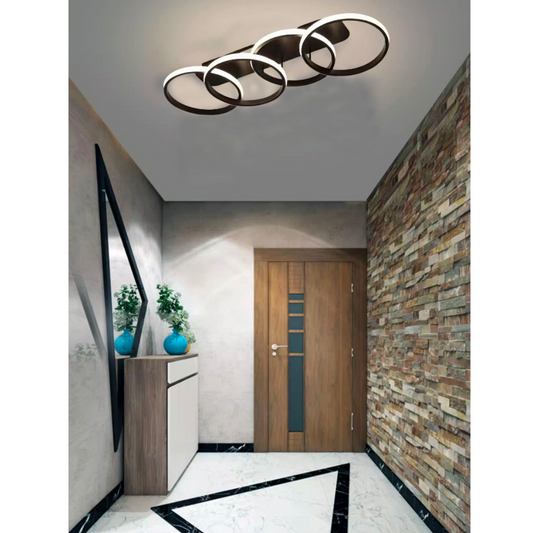 LED LED Lust Elio, 24W, 4 kör, hideg/forró/semleges fény, fekete fekete