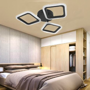 LED LED Pulsaris 32W, 3 négyzet, hideg/forró/semleges fény, fekete