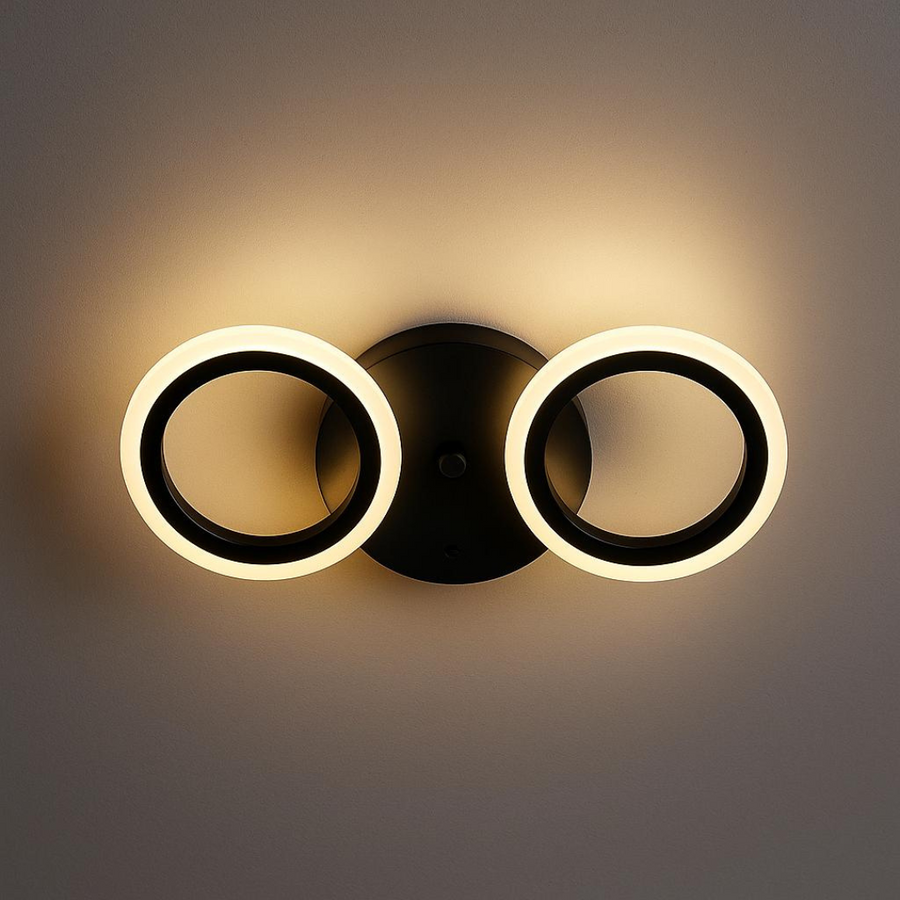 A vágy LED Mara 19W, 2 kör, hideg/forró/semleges fény, fekete