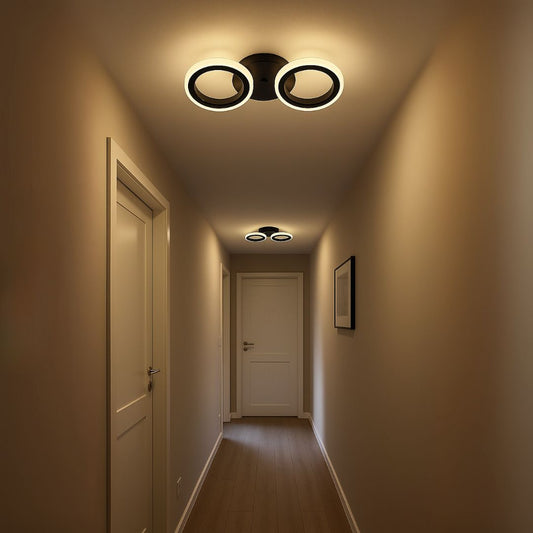 LED LED Mara, 19W, 2 kör, semleges fény, fekete