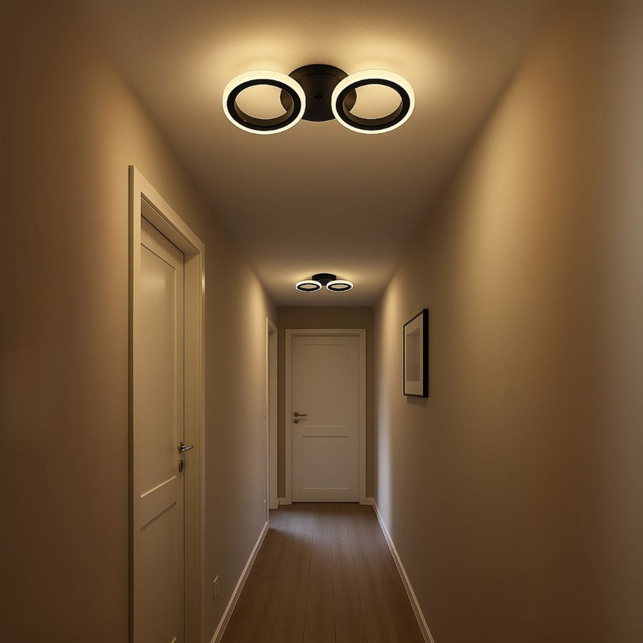A vágy LED Mara 19W, 2 kör, hideg/forró/semleges fény, fekete