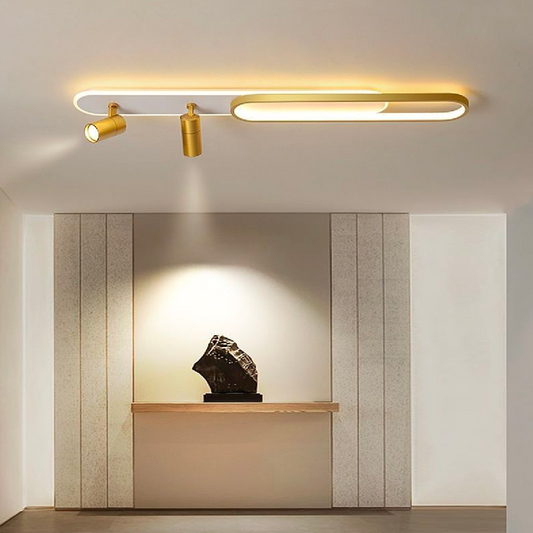 LED LED Filberto, 69W, hideg/meleg fény/semleges állítható akril projektor és fehér és arany fém