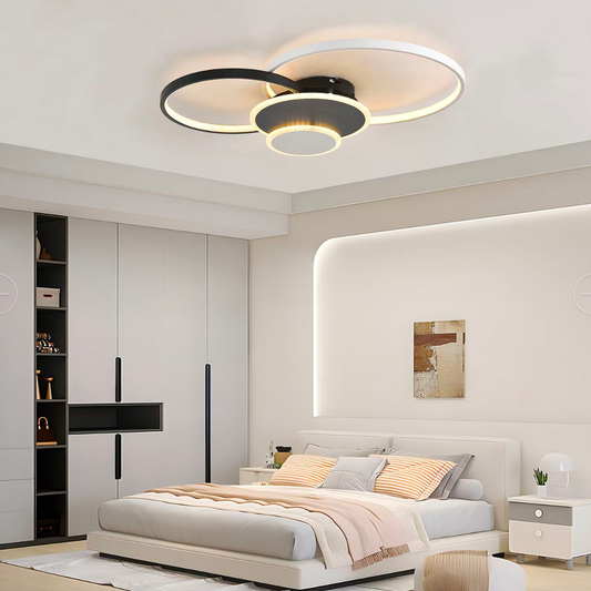 LED -csillár Libra távirányítóval, 82W, 4 kör, hideg/forró/semleges fény, instabil, fekete